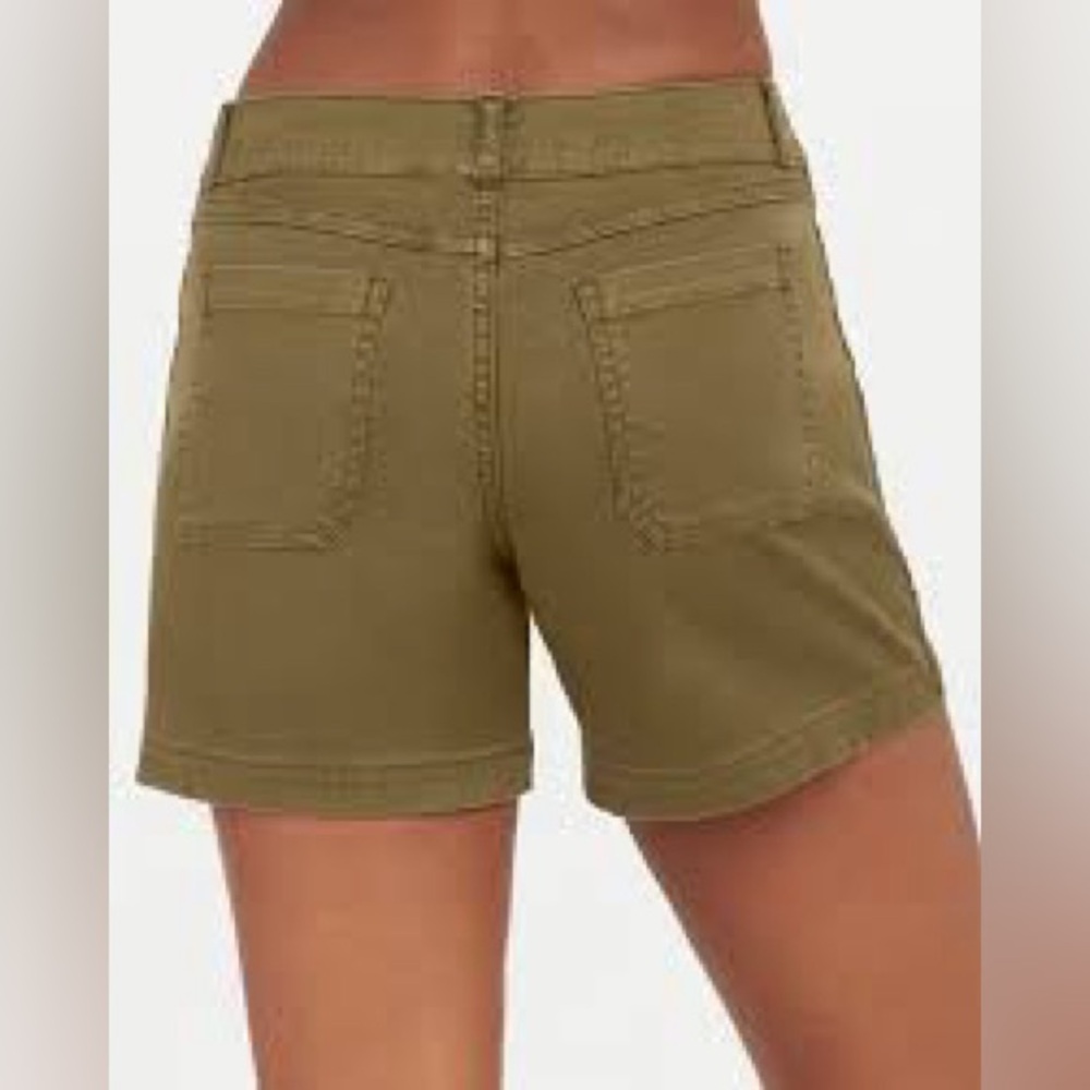 SPANX Army Green Stretch Twill 6" Short - Picture 3 of 8